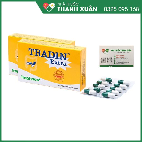 Tradin Extra - Thuốc trị viêm đại tràng (2 vỉ x 10 viên)